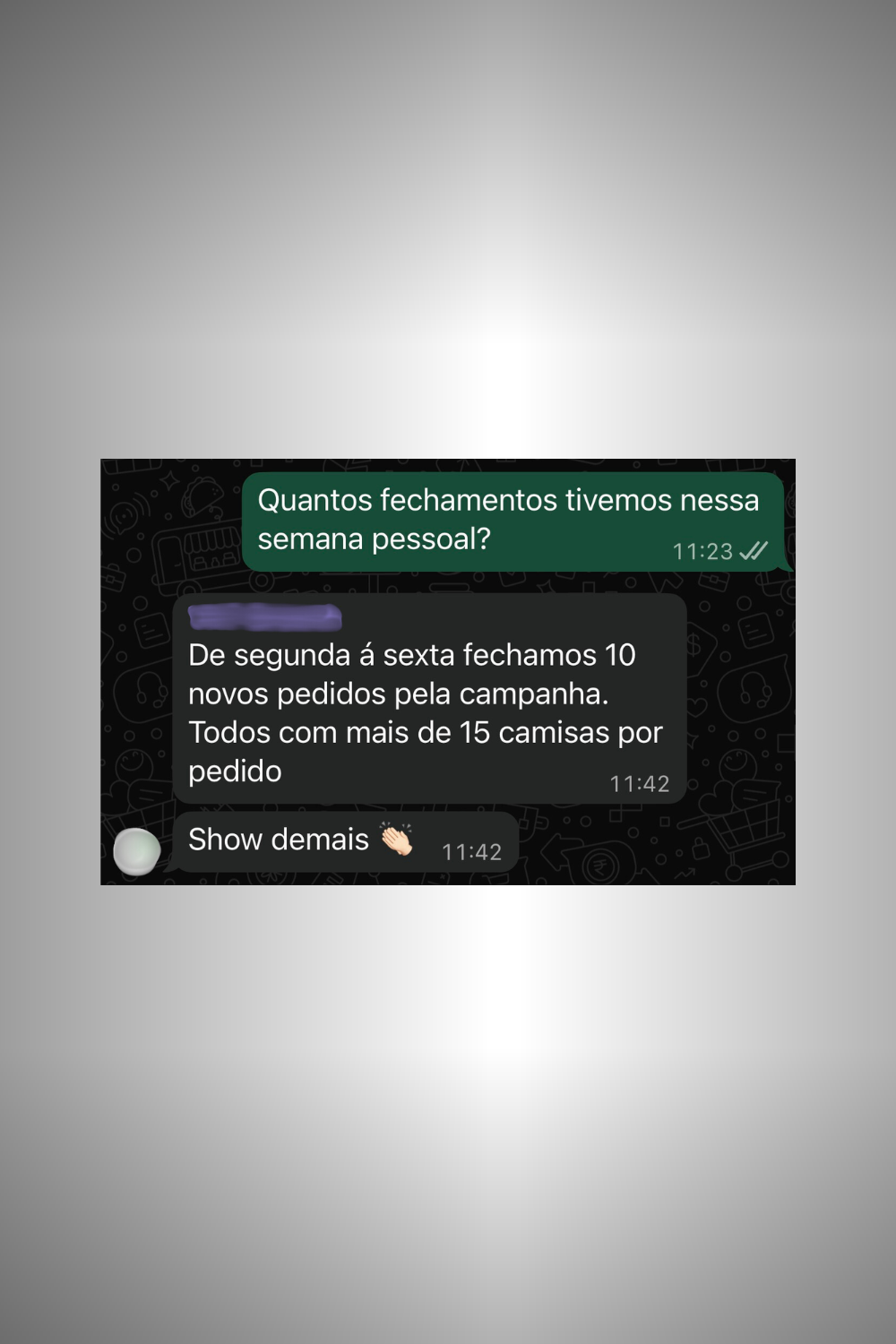 Resultado Real - 10 novos pedidos fechados