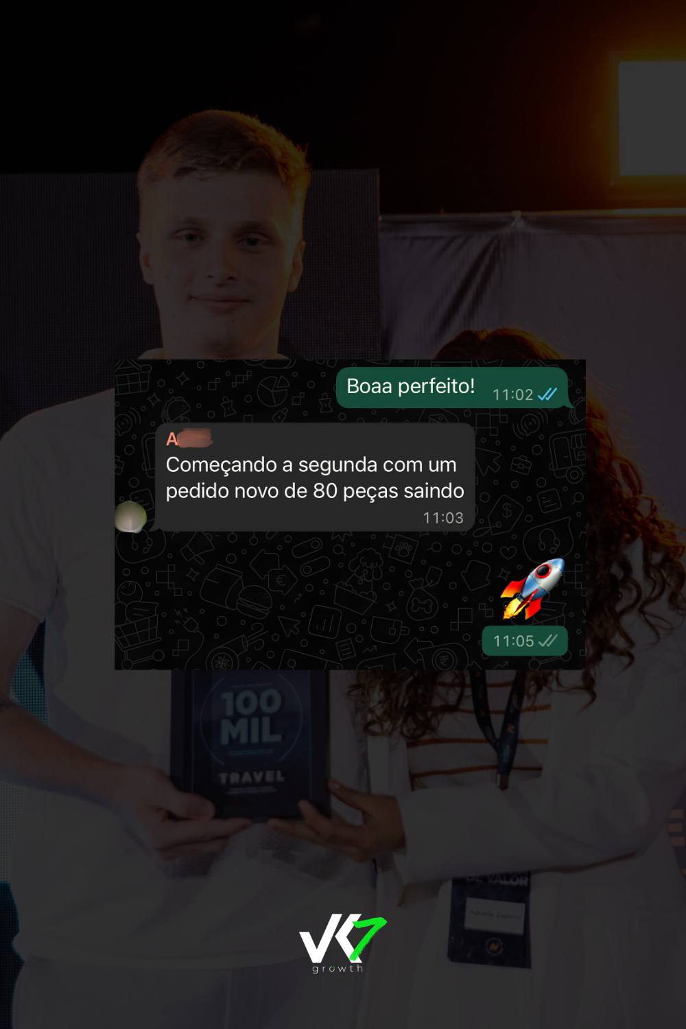Pedido novo de 80 peças fechado no começo da semana